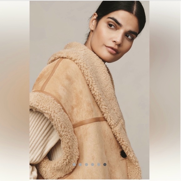 ANTHROPOLOGIE Alec Les Filles Relaxed Sherpa Vest - Picture 6 of 6